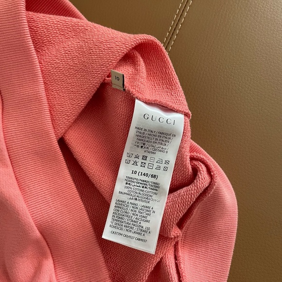 New! Gucci Logo Print Polo Dress Felted Cotton Jersey. - Picture 8 of 10